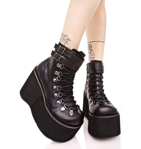 Demonia Kera Lace-Up Platform Boots | Dolls Kill