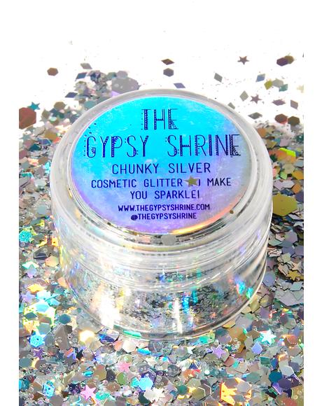 Chunky Silver Mix Face Glitter
