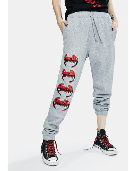 skull sweatpants women's