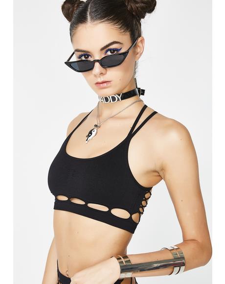Holy Roller Fishnet Bra Top