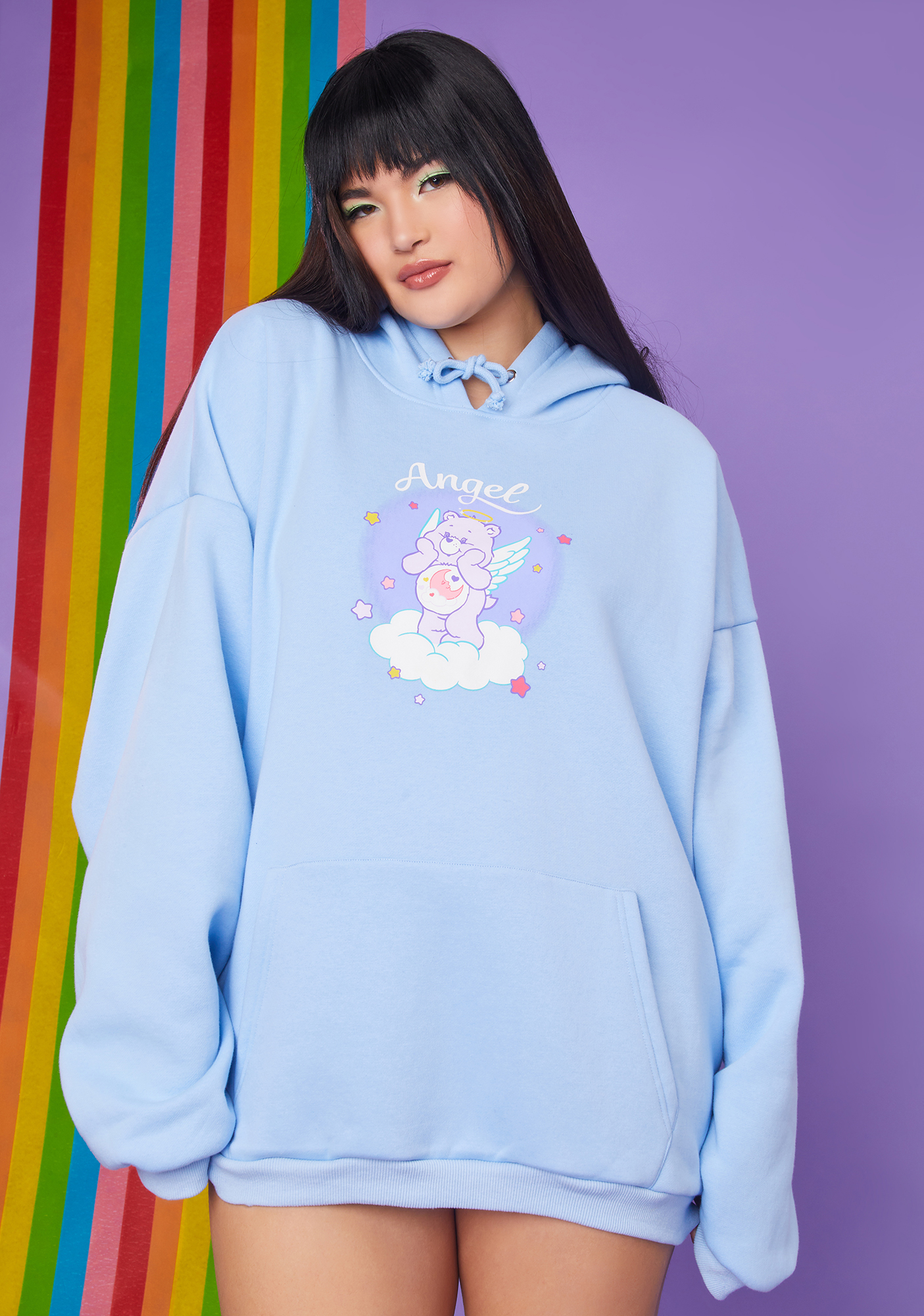 Care Bears Plus Size Bedtime Bear Oversized Hoodie - Baby Blue | Dolls Kill