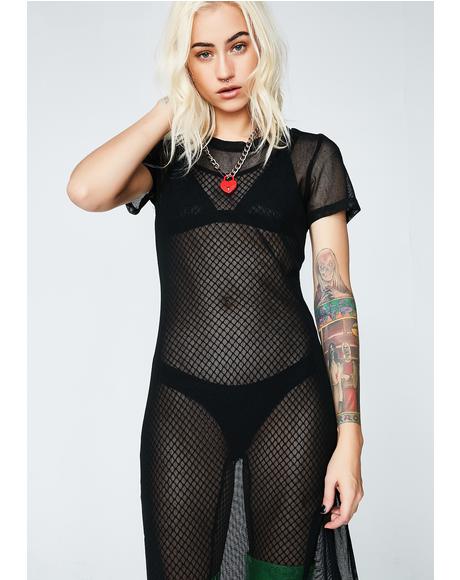 Most Likely To Succeed Mesh Dress