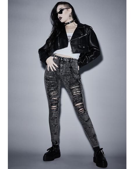 Anthem Of Anarchy Distressed Jeans
