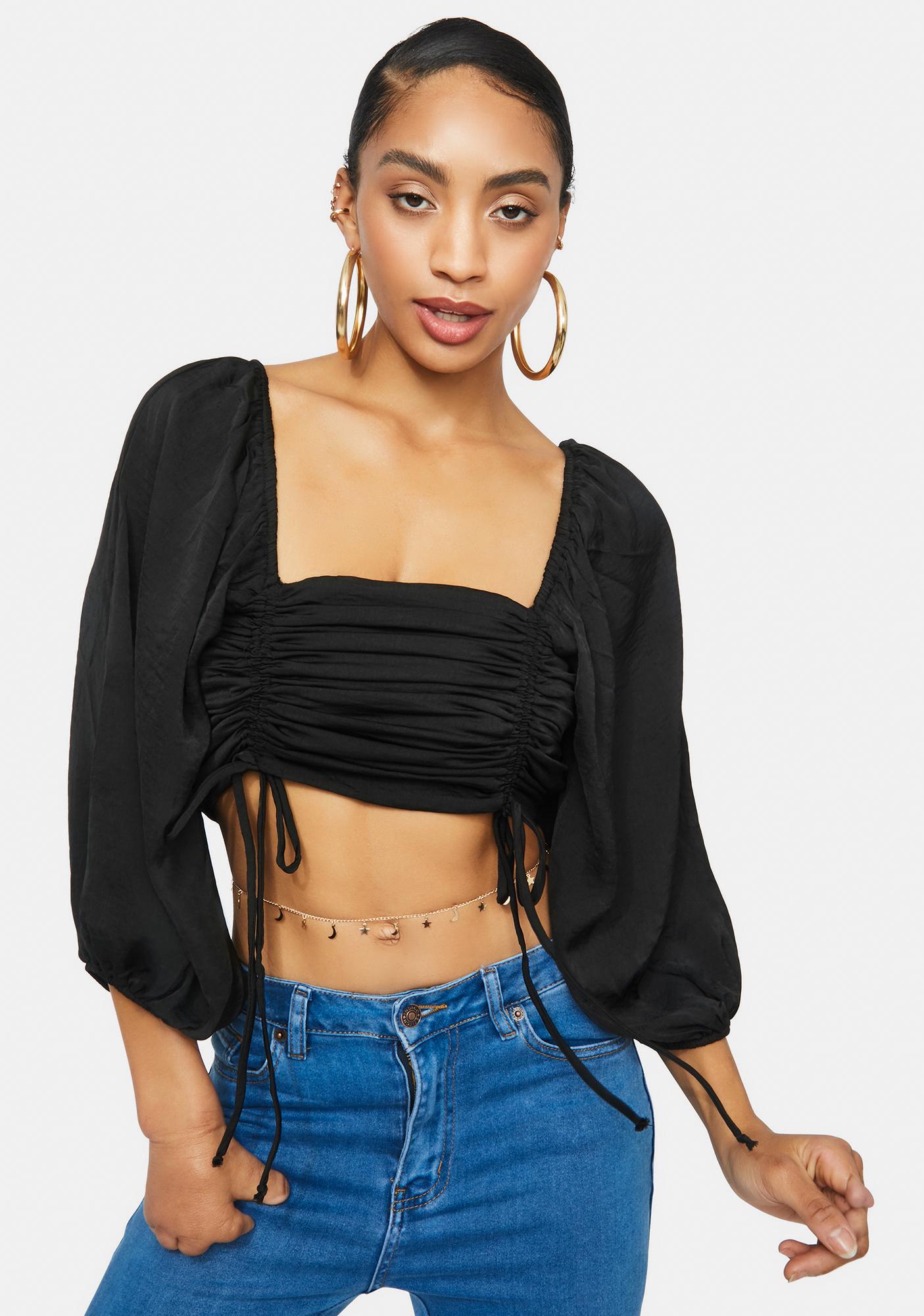 ruched crop top