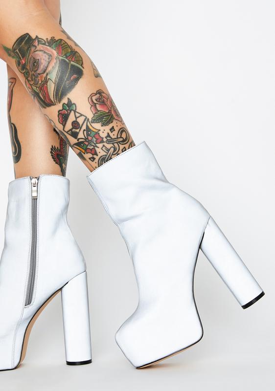 reflective heel boots