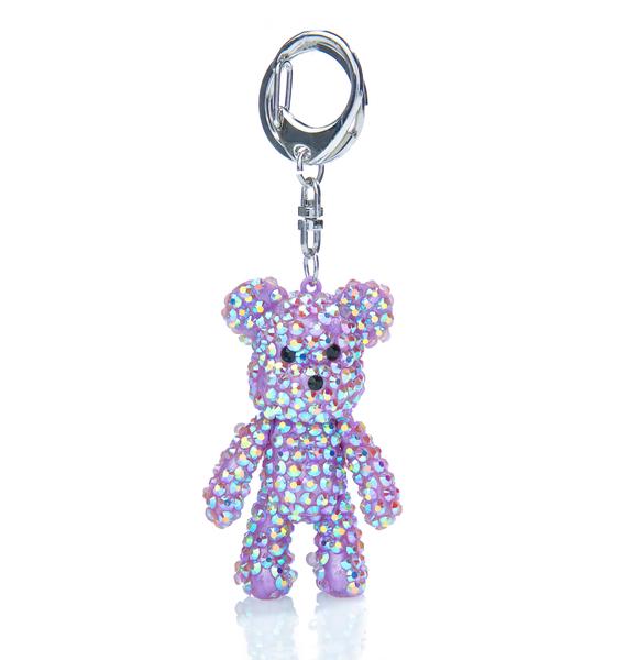 sparkle teddy bear keychain