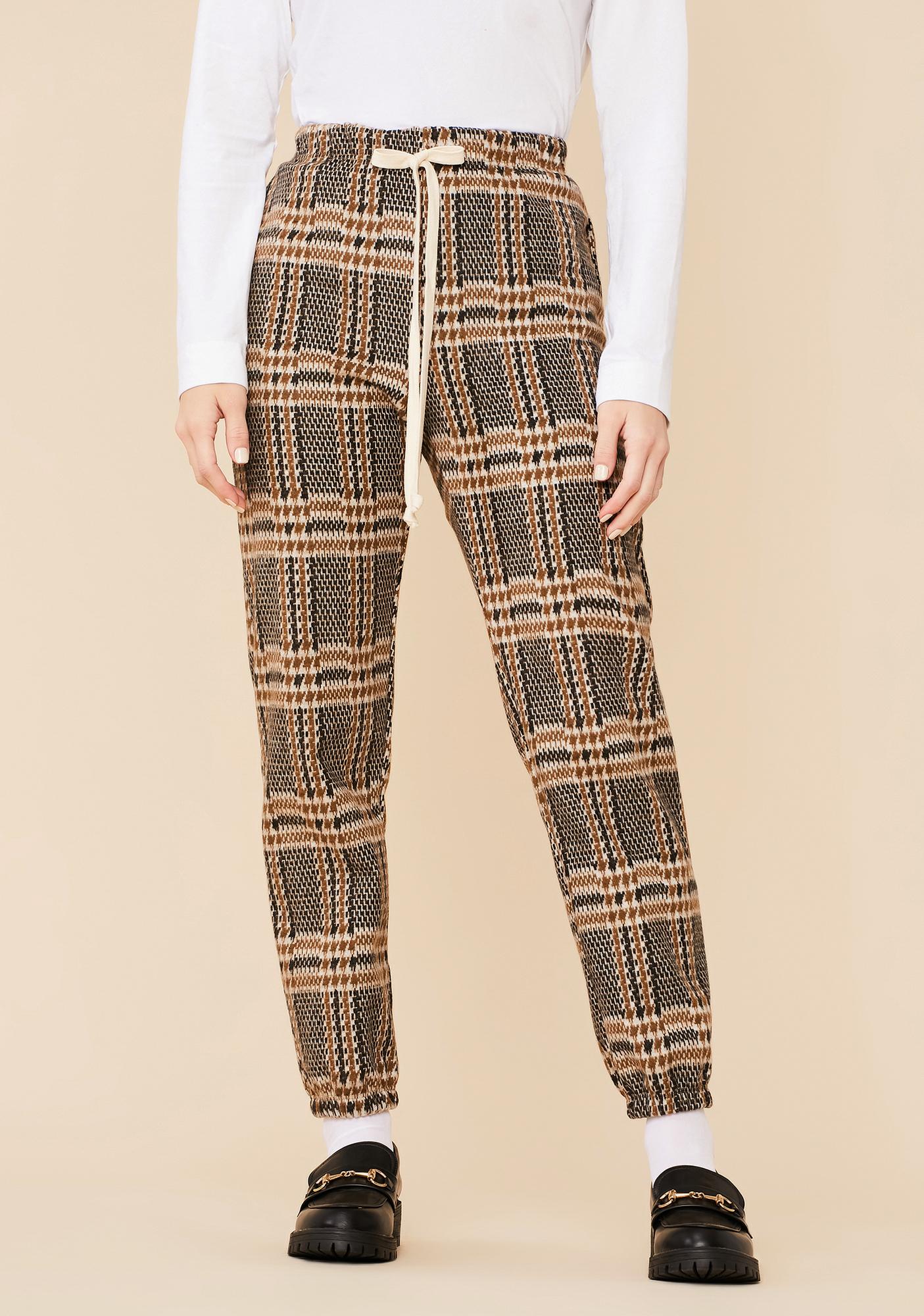 jogger plaid pants