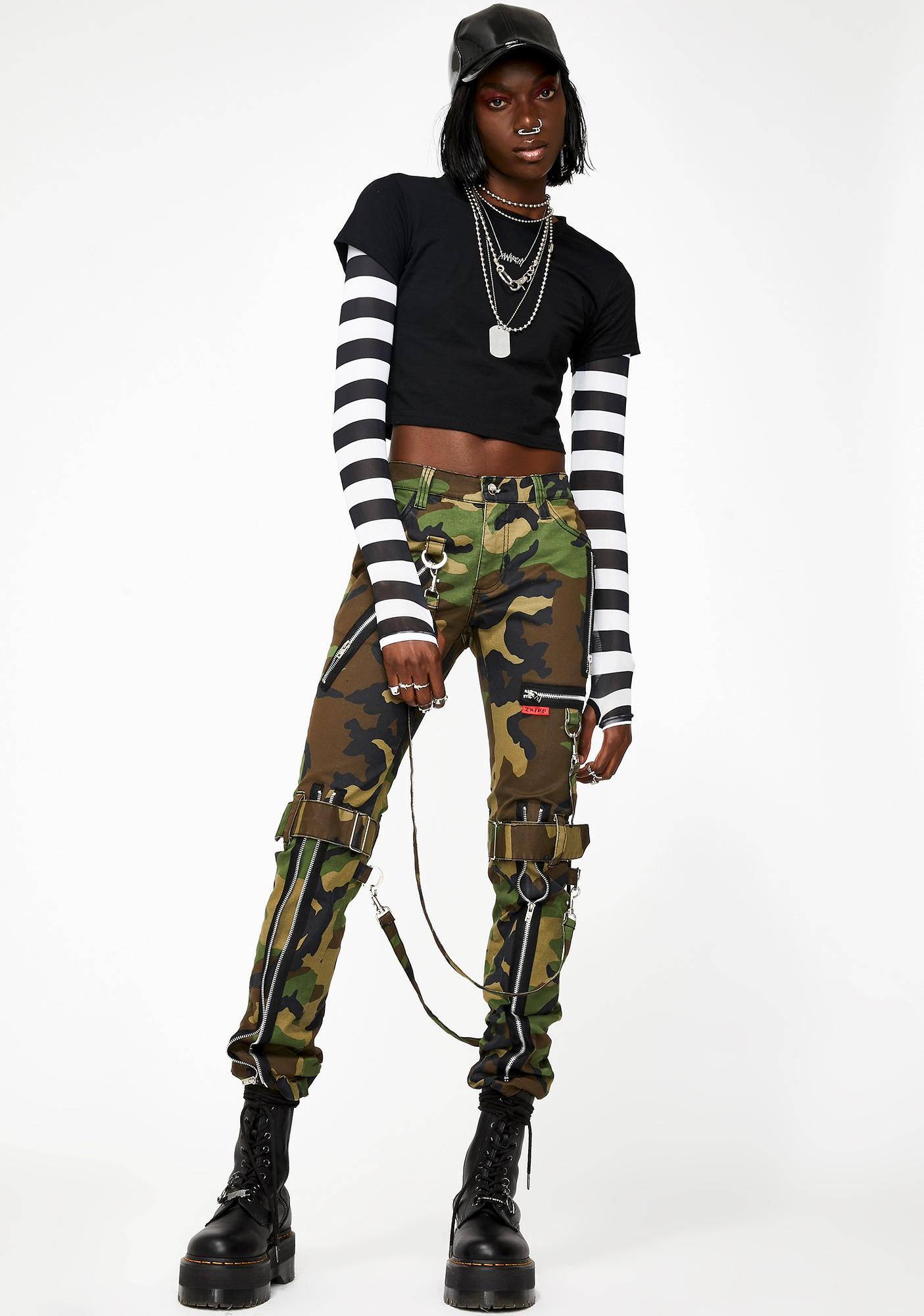 camo bondage pants