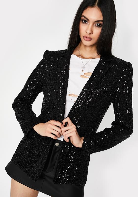 sparkly black blazer
