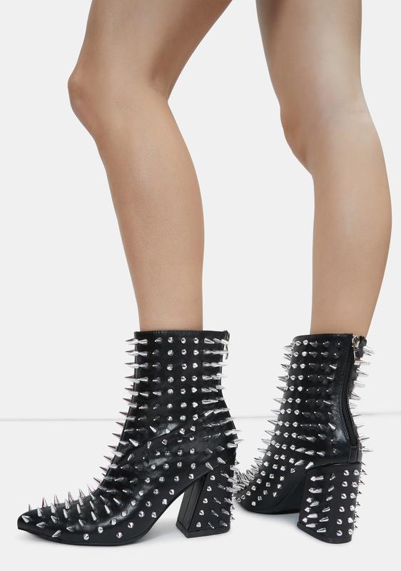 spike studded ankle boots