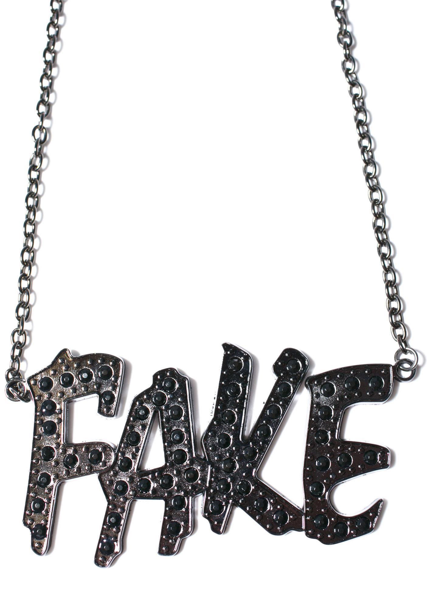 Fake Name Plate Necklace | Dolls Kill