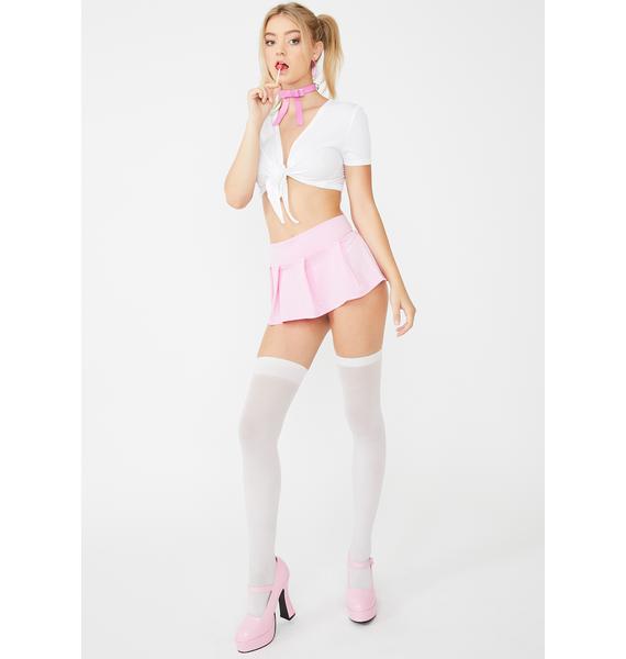 Micro Mini Pleated Skirt Pink Dolls Kill 