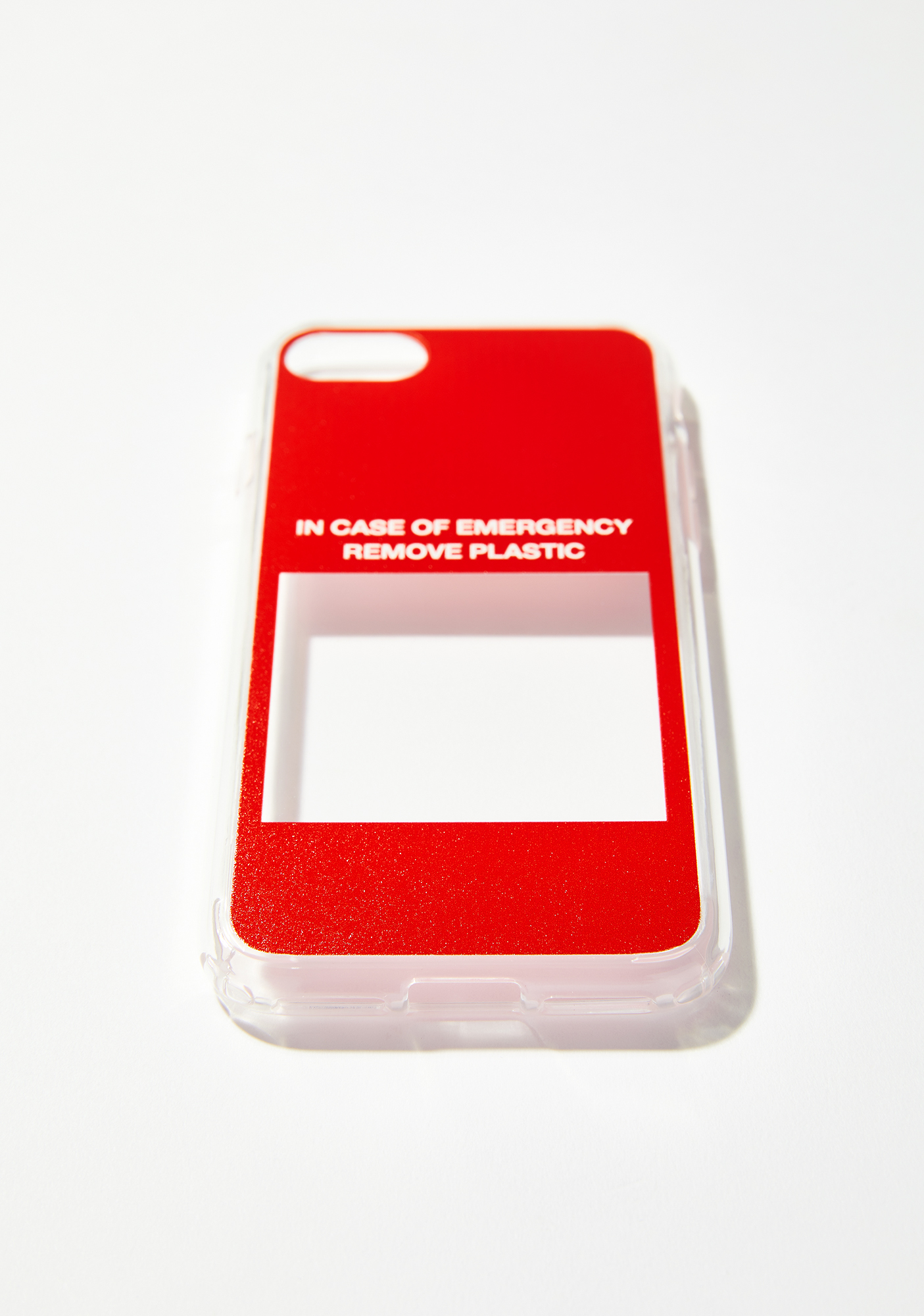 in case of emergency remove plastic phone case