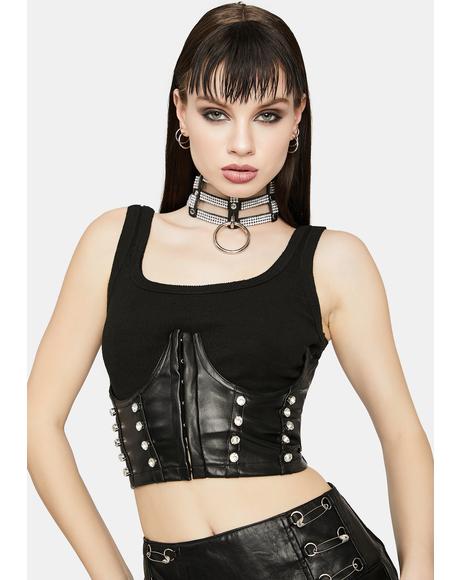corset cut out top