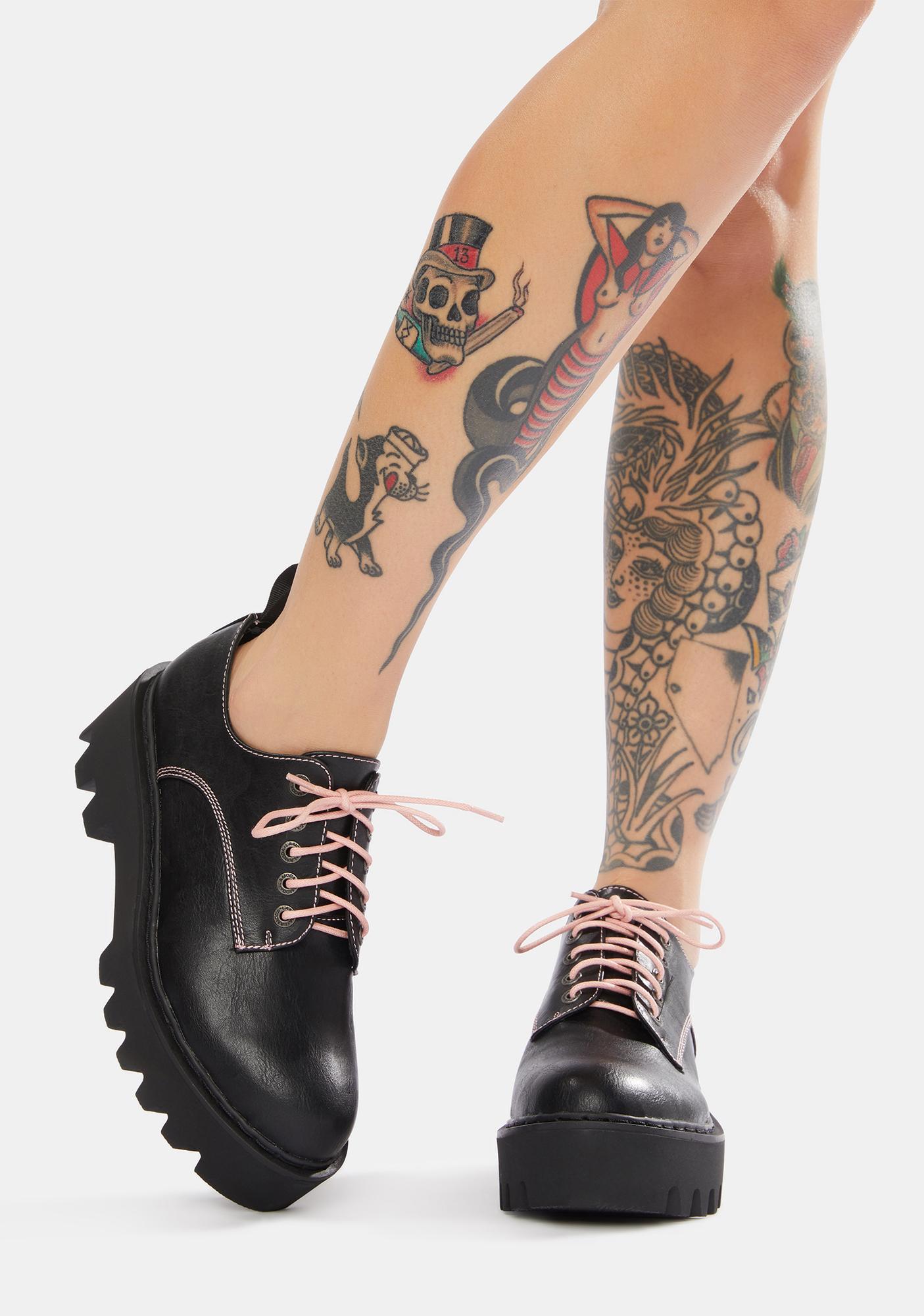 lamoda chunky heart heeled shoes