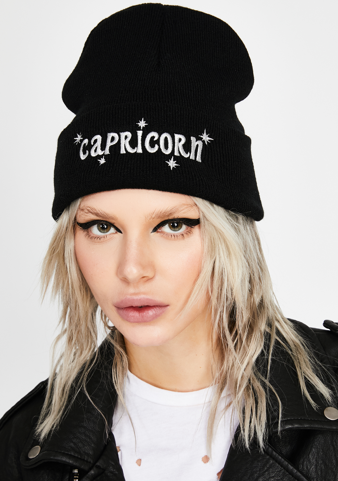 Horoscopez Astrology Zodiac Capricorn Knit Beanie Black Dolls Kill
