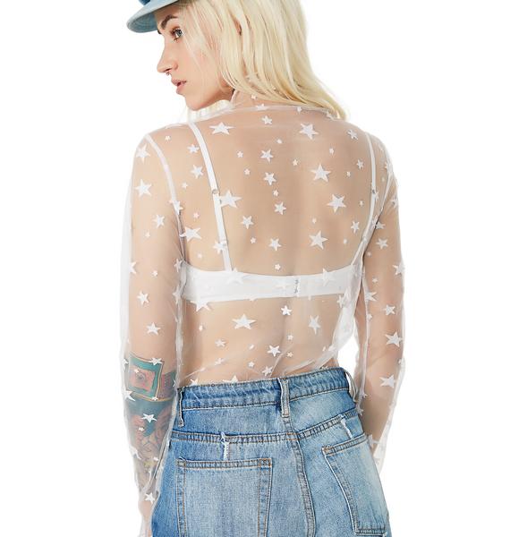 star sheer shirt