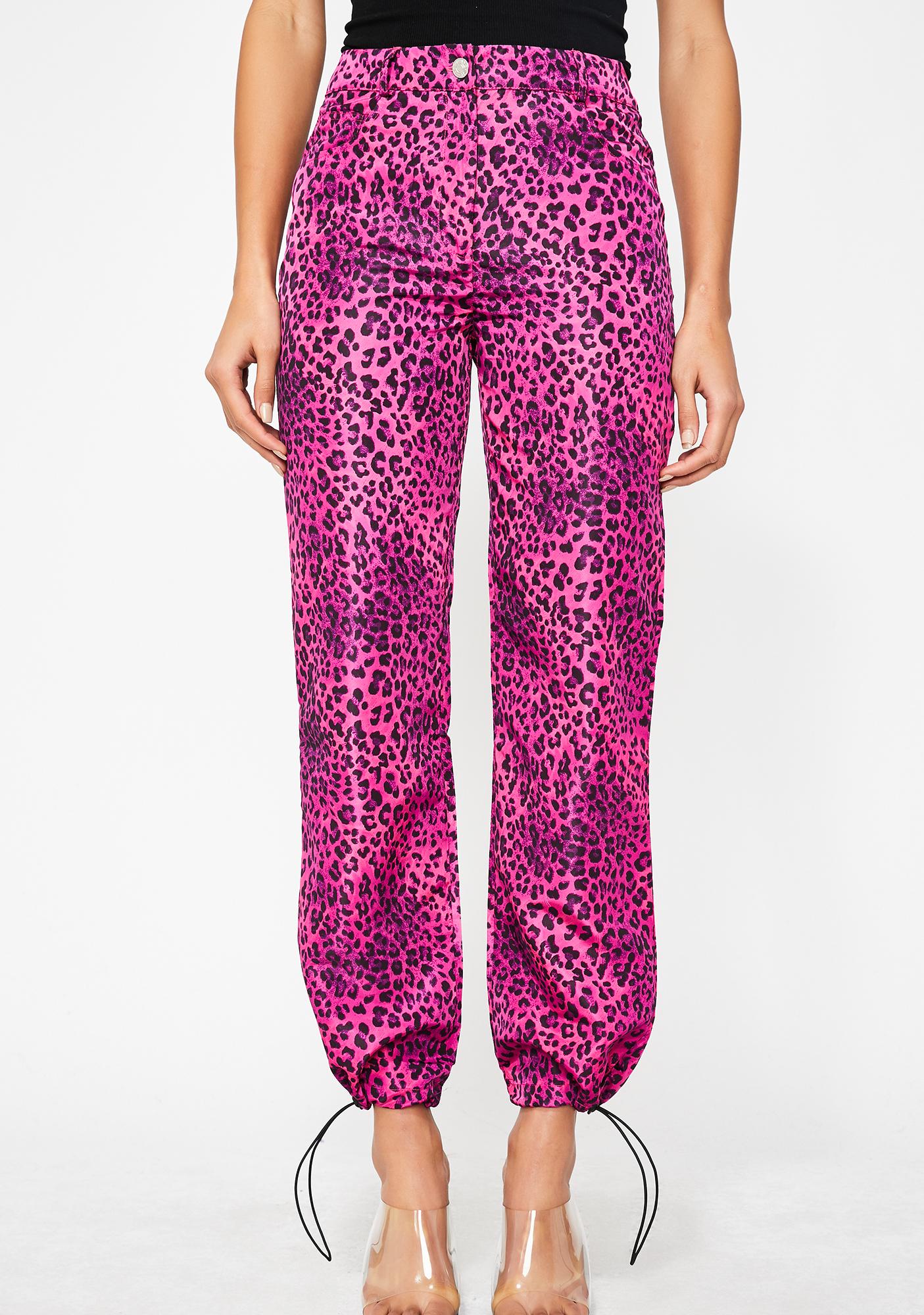 Pink Leopard Cargo Pants | Dolls Kill