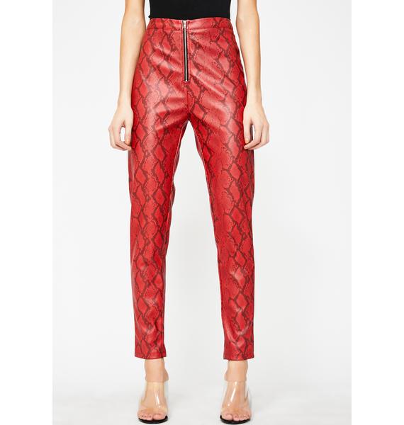 snakeskin skinny pants