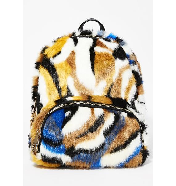 Fuzzy Striped Tiger Mini Backpack | Dolls Kill