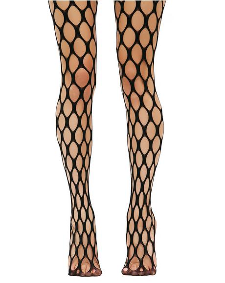 Varsity Fishnet Tights Dolls Kill