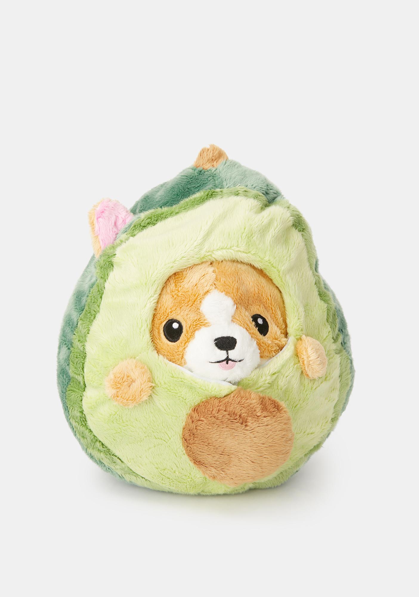 avocado corgi plush