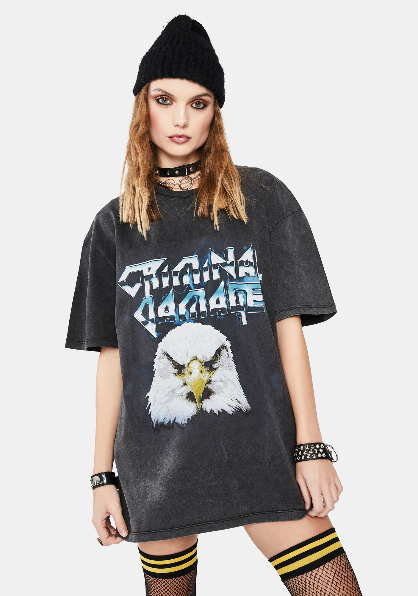 Criminal Damage Bold Graphic Tee | Dolls Kill