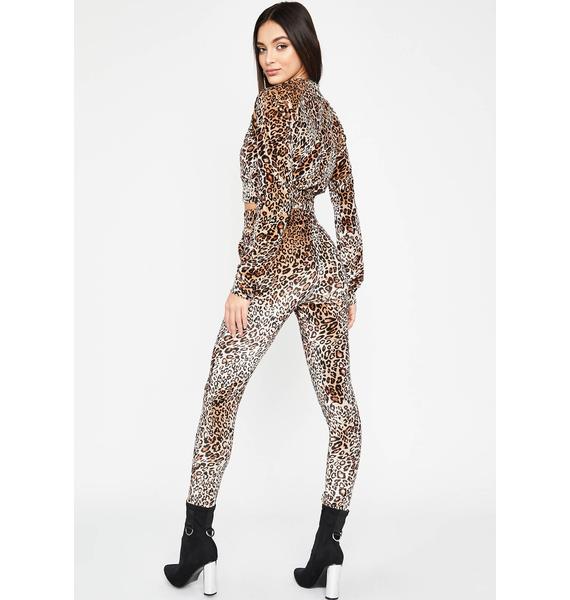 Leopard Y2K Velour Jogger Sweatsuit | Dolls Kill