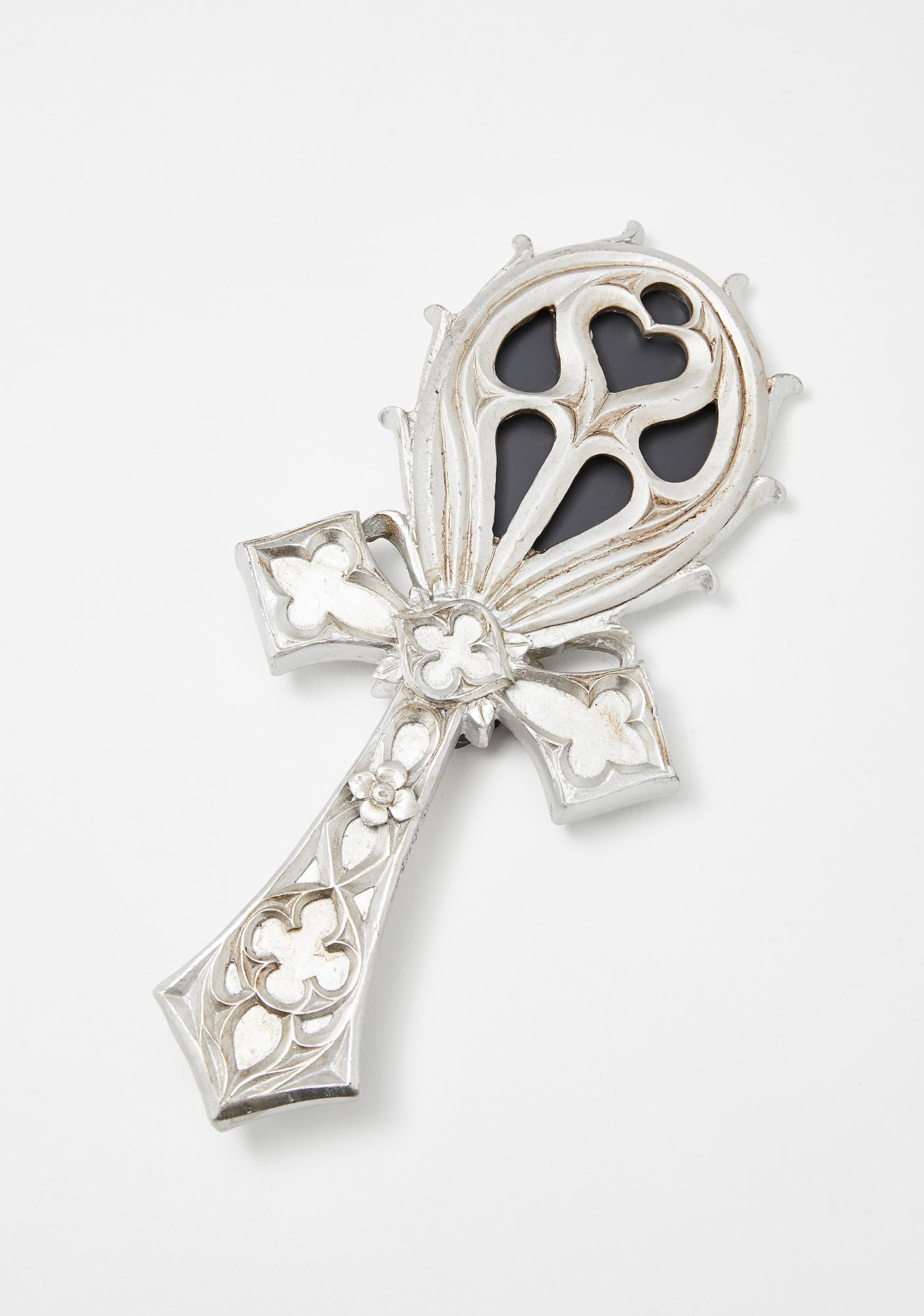 gothic hand mirror