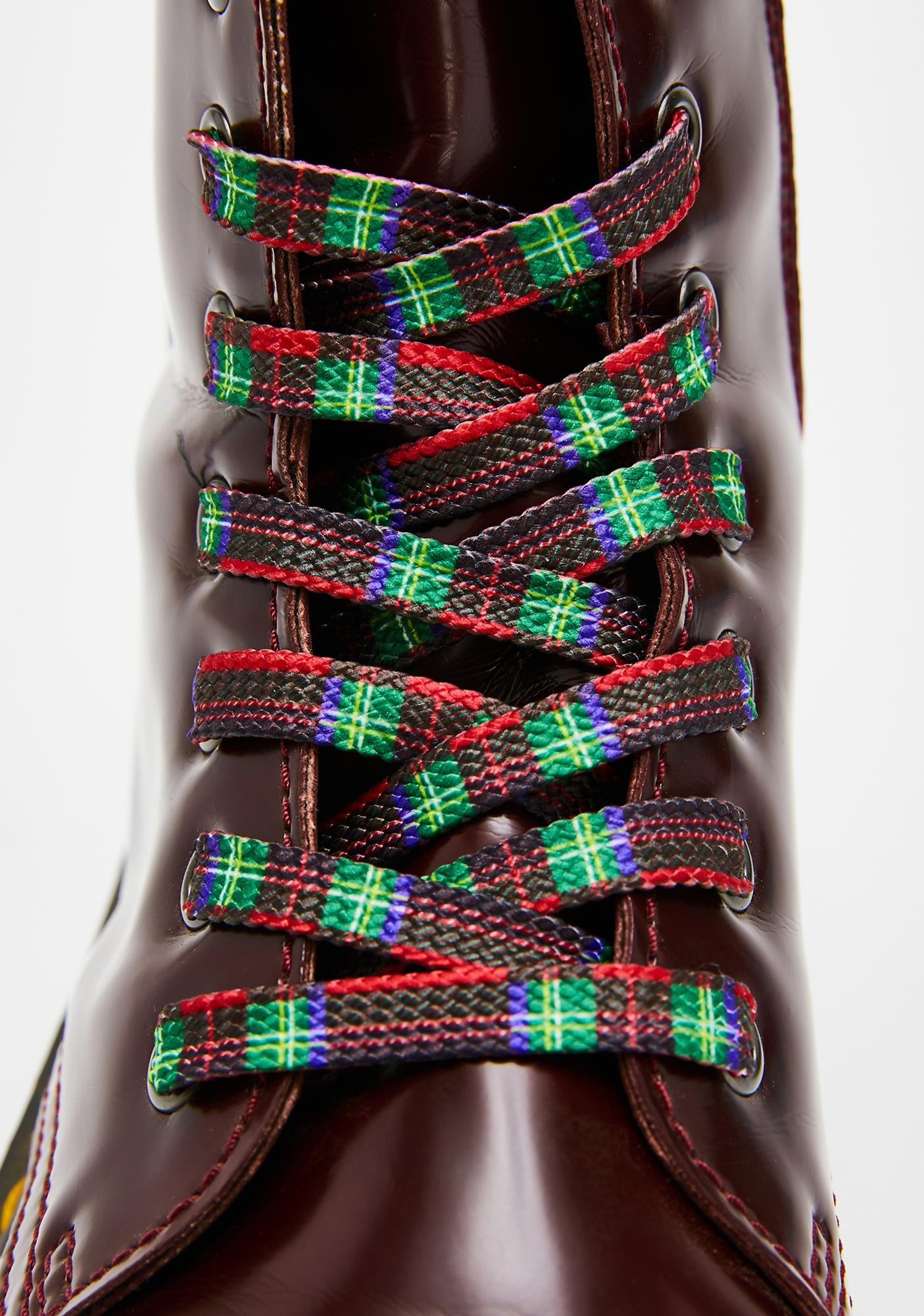 tartan boot laces