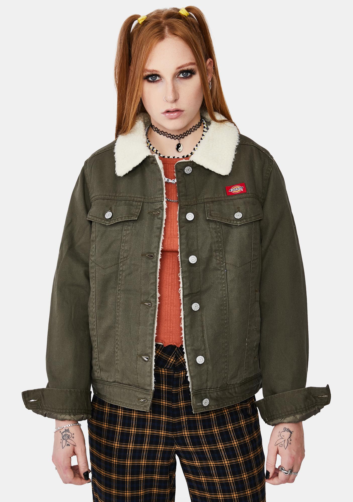 girls sherpa lined denim jacket