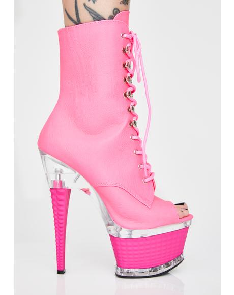 reflective high heels