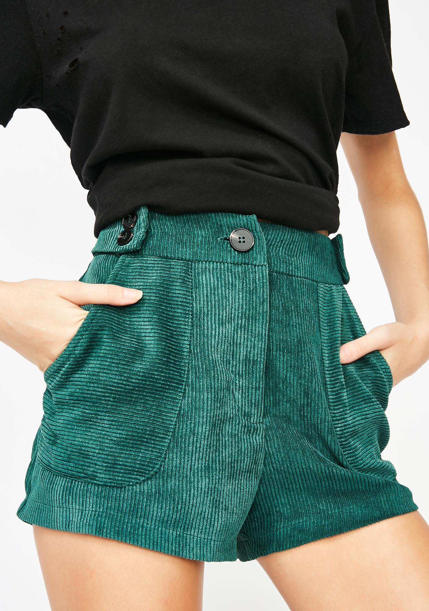 corduroy high waisted shorts