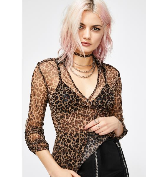 Download Leopard Sheer Top | Dolls Kill