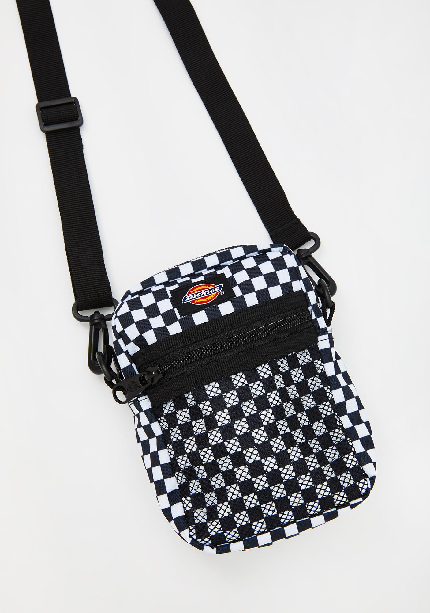 checkered crossbody bag