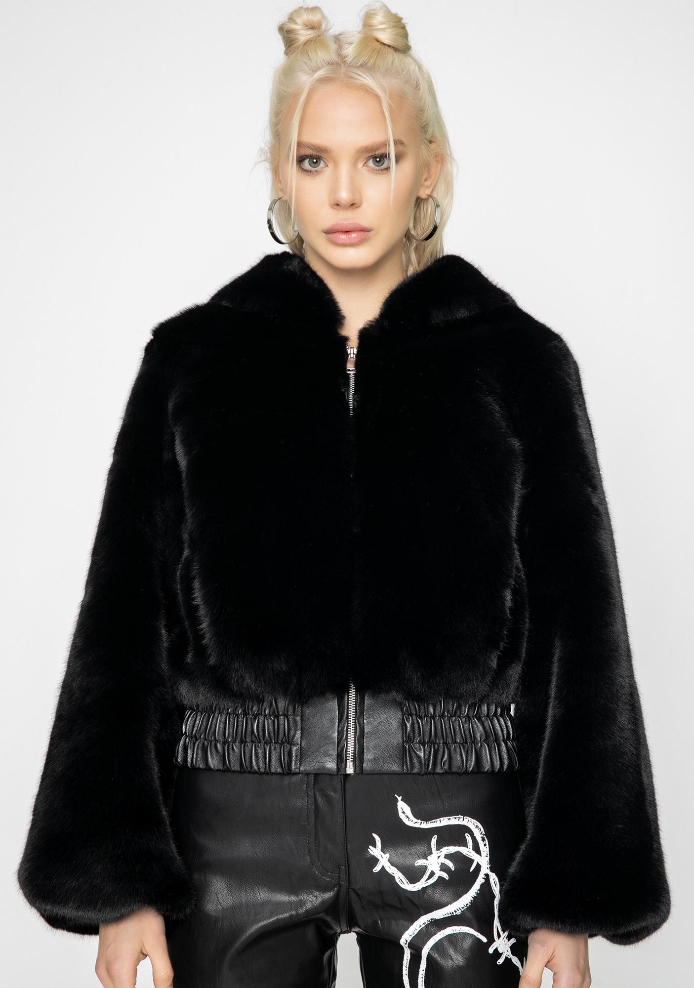 I Am Gia Faux Fur Jacket Online Offer 