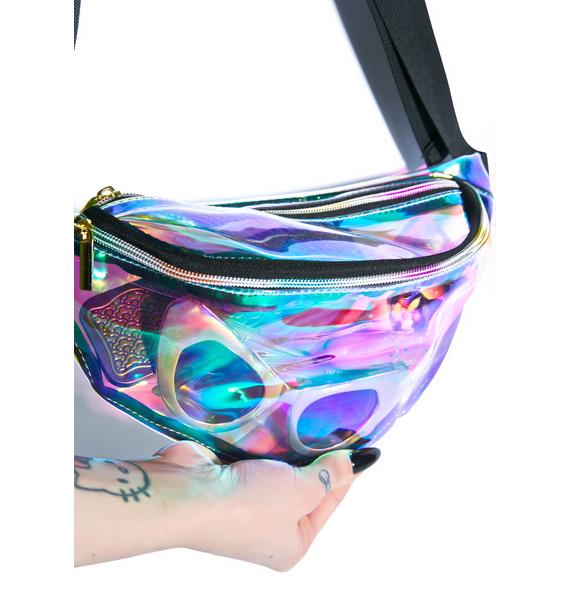 adidas fanny pack iridescent