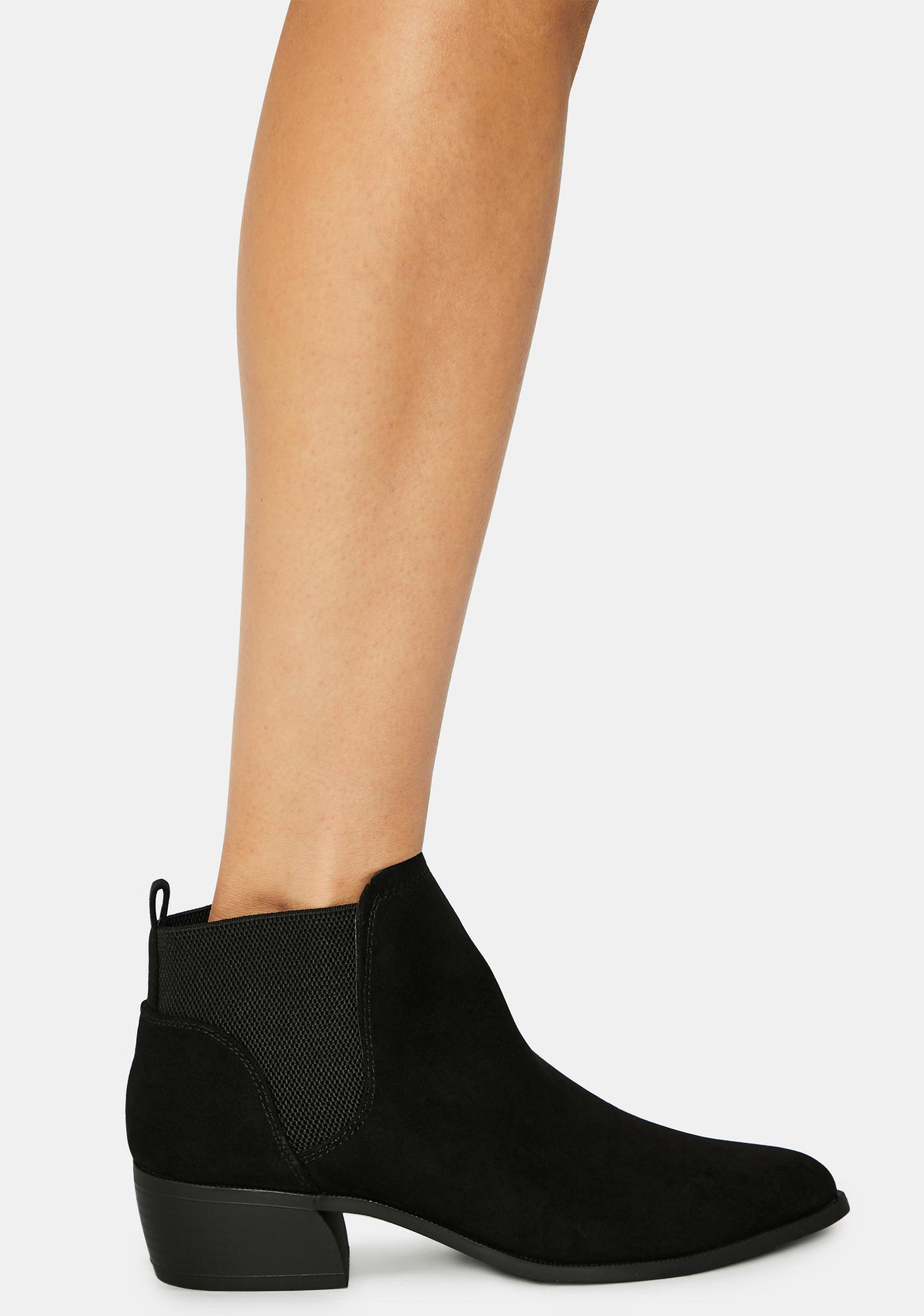 catch suede booties with ankle tie