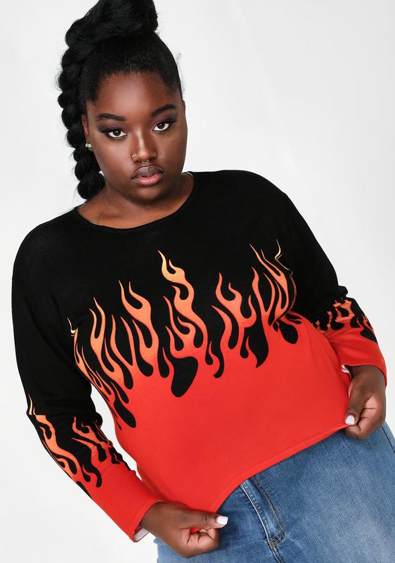 BB Blaze It Up Flame Sweater