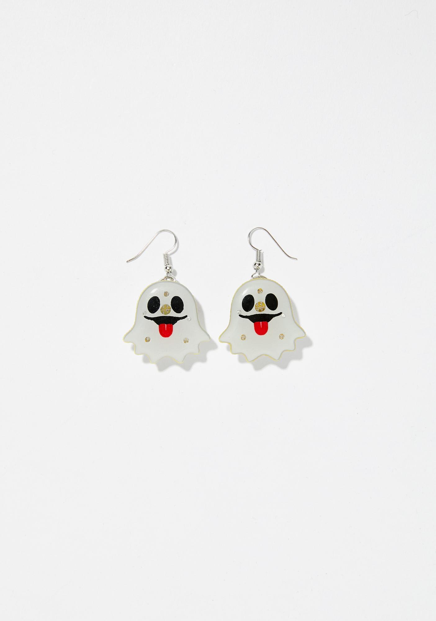 white light up earrings