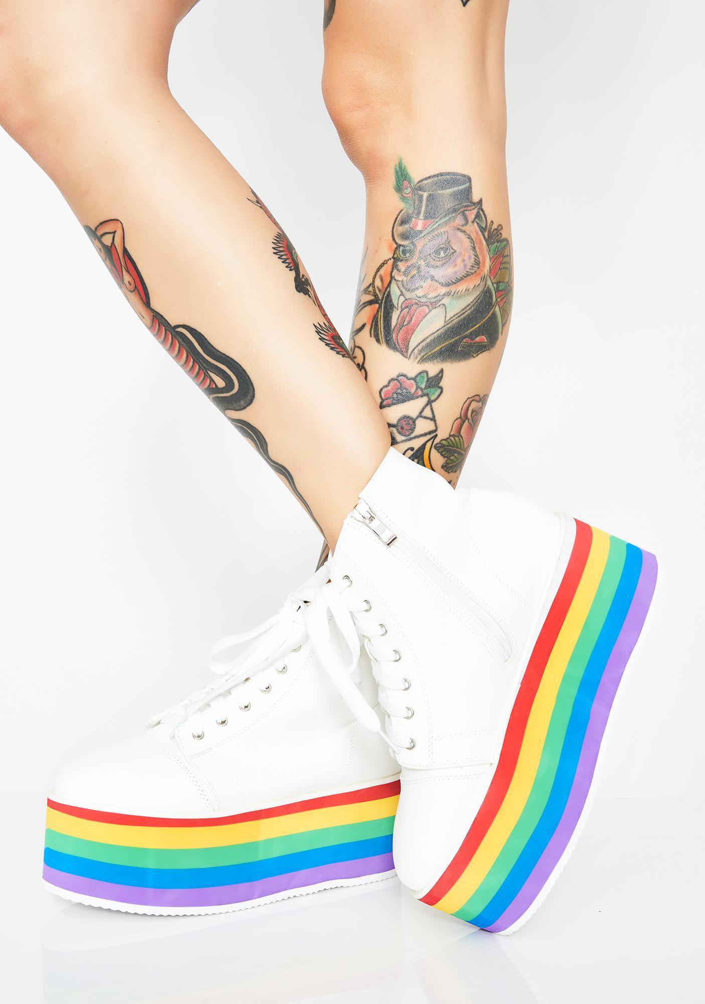 rainbow plateau shoes