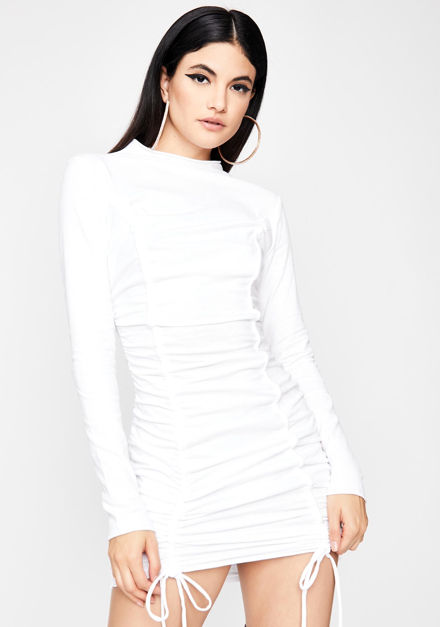 Turtleneck ruched dress Clearance