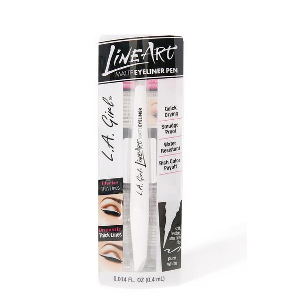 La Girl Line Art Matte Eyeliner : La girl pure white matte line art eyeliner dolls