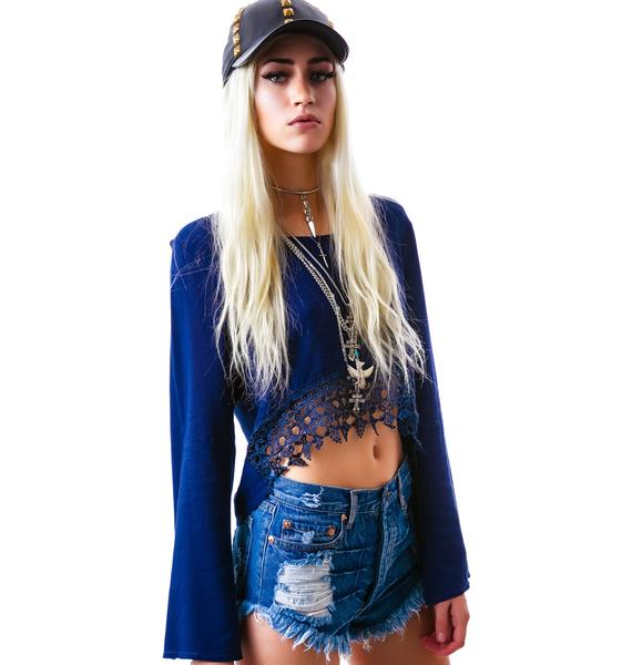 Arianna Denim Shorts Dolls Kill