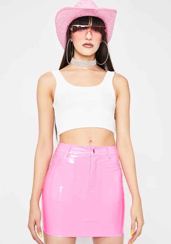 dolls kill vinyl skirt