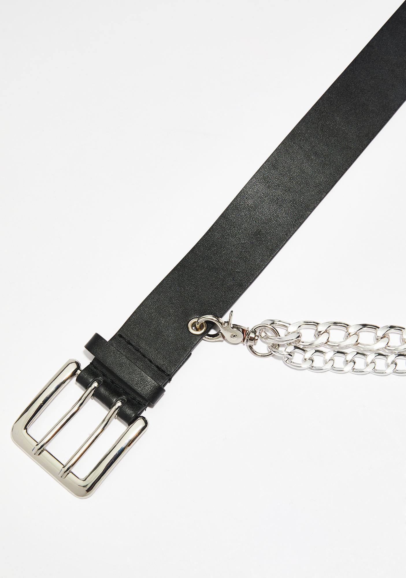 Chain Vegan Leather Belt | Dolls Kill
