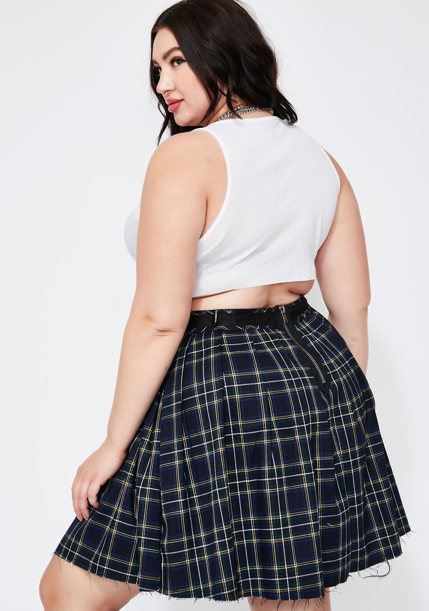 plaid skirt