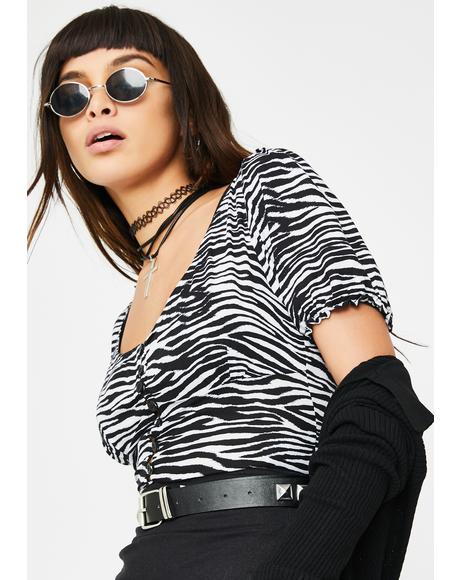 Zebra Monda Crop Top