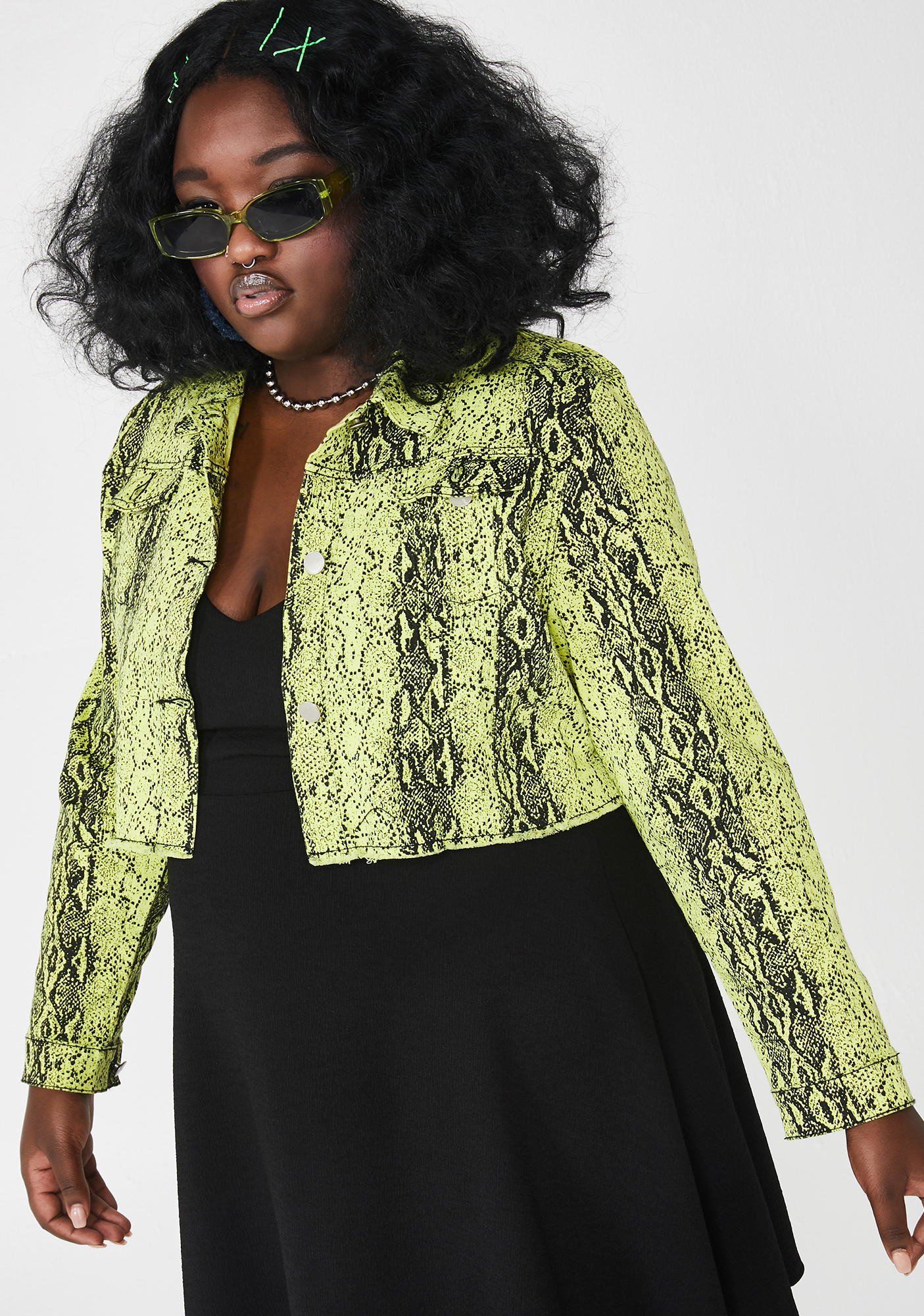 plus size neon jacket