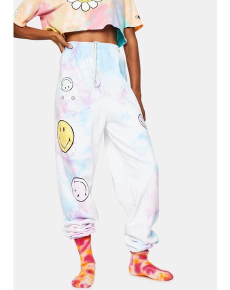 tie dye daisy sweatpants